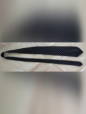 Calvin Klein Men's Navy Geometric Pattern Tie